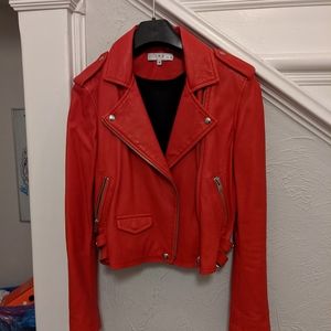 Iro red leather jacket